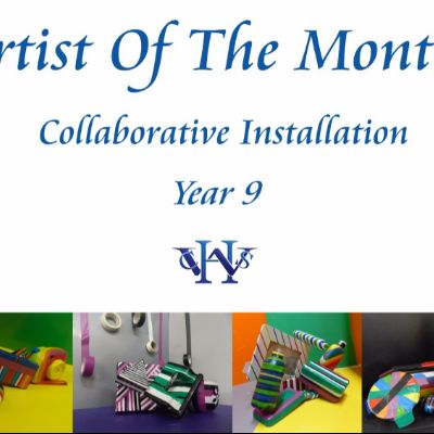 year 9, collaborative drawing  tape installation.